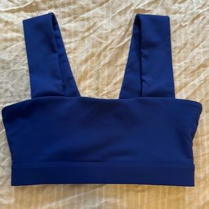 Navy wilo sports bra/workout top